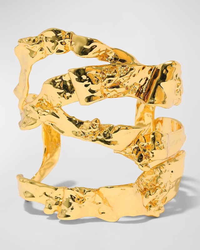 Brut Sculptural Ribbon Wide Cuff Bracelet